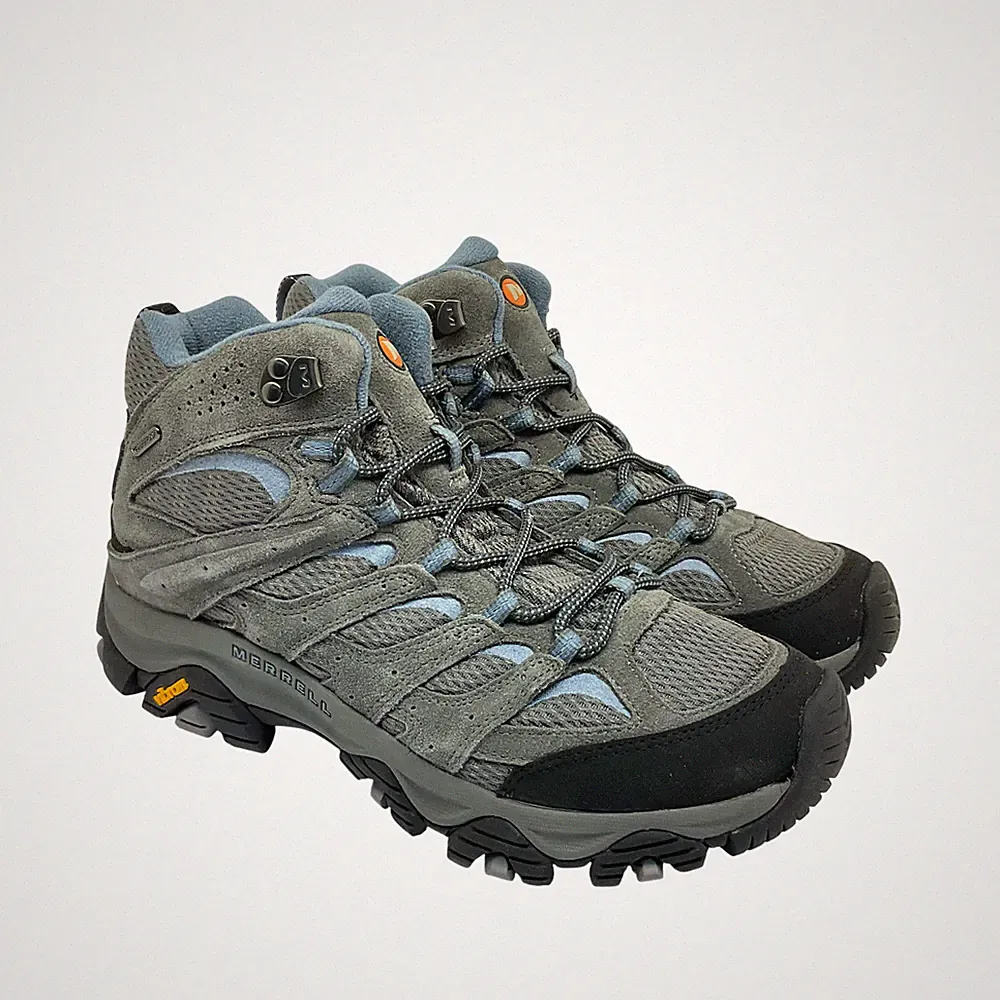 Merrell Men's Mid-Cut Moab 3 WP Trail Hiking Boots J500162 Granite Size 7M