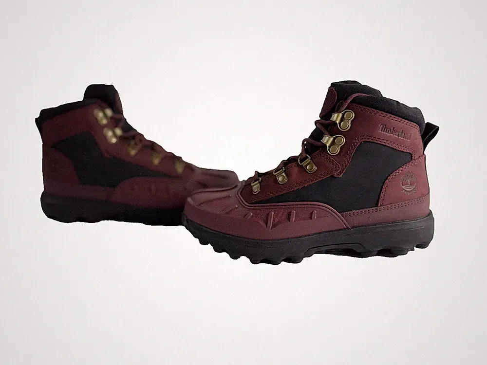 Timberland Converge Waterproof Hiking Boot Burgundy Nubuck Youth Size 4.5 A8746